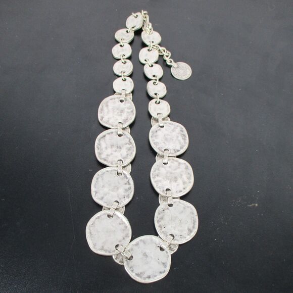 Vintage SERAGLIO Necklace Egyptian Arabic Faux Coin Chain Circle Links Jewelry - Picture 7 of 7